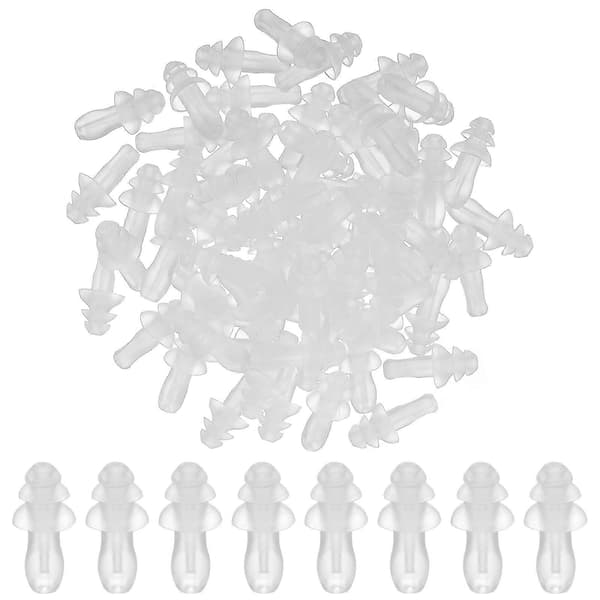 40st Silikonöronproppar Vattentäta Öronproppar Sömn Brusreducerande Öronproppar (Transparent) White 3.00X0.80X0.80CM