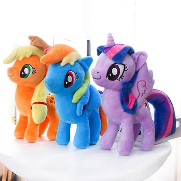 My Little Pony Twilight Sparkle Uppstoppad plyschdocka Anime Toy Julklapp till barn Flickpresent till barn Apple Jack