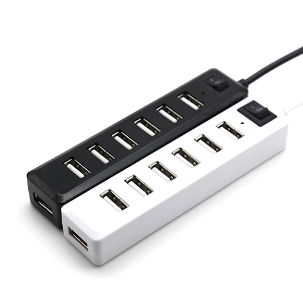 USB-hubb 7-portars expanderadapter USB 2.0 hub Multi USB-splitter black