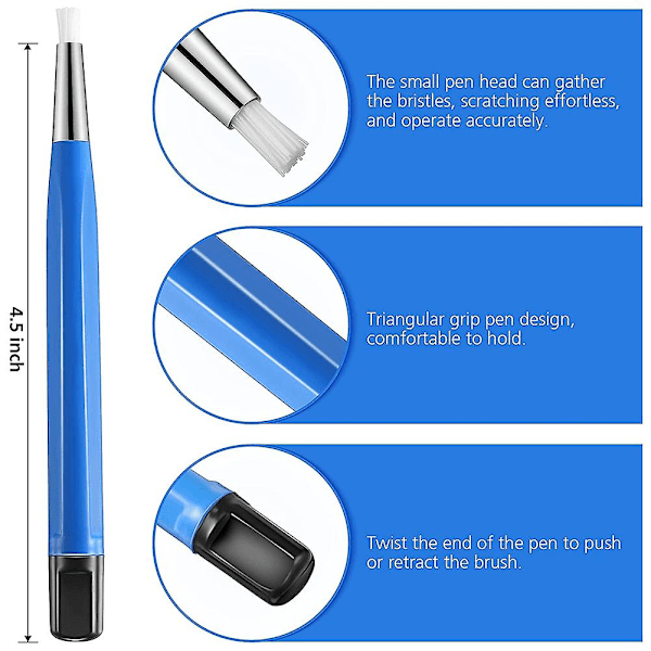 4 stk/sett Rustfjerning Pensler Glassfiber / /stål /nylon Pensl Form Klokkedeler Polering C