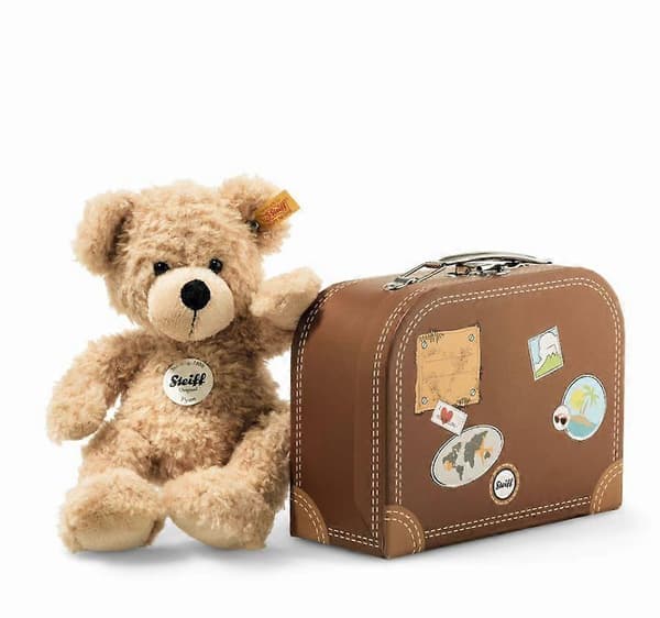 Fynn bamse med kuffertlegetøj Beige