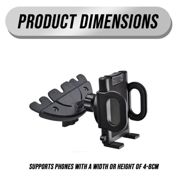 Universal roterende bil CD-slot holder, prompt holder til iPhone, mobiltelefon