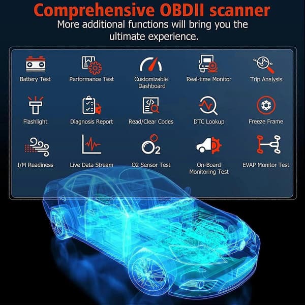 Ancel BD310 OBD2 Bilskanner Bluetooth 3-i-1 OBD Måler Bil Diagnoseverktøy Kodeavleser