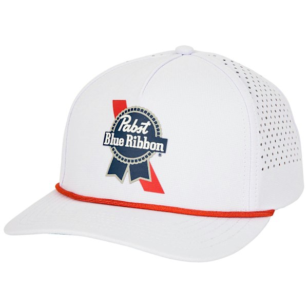 Pabst Blue Ribbon PBR Atletisk Mesh Rope Hatt White