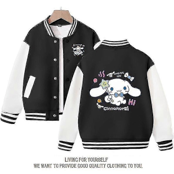 Kevät/syksy Sanrio Lasten Takki Cinnamoroll Takit Söpö Anime Sarjakuva Kawaii Löysät Urheilu Baseball Vaatteet Syntymäpäivälahja Apricot color 110