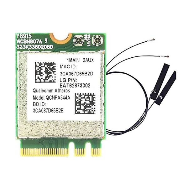 QCNFA344A 802.11AC NGFF Interface WiFi-adapter med Bluetooth-kompatibel 4.1 A