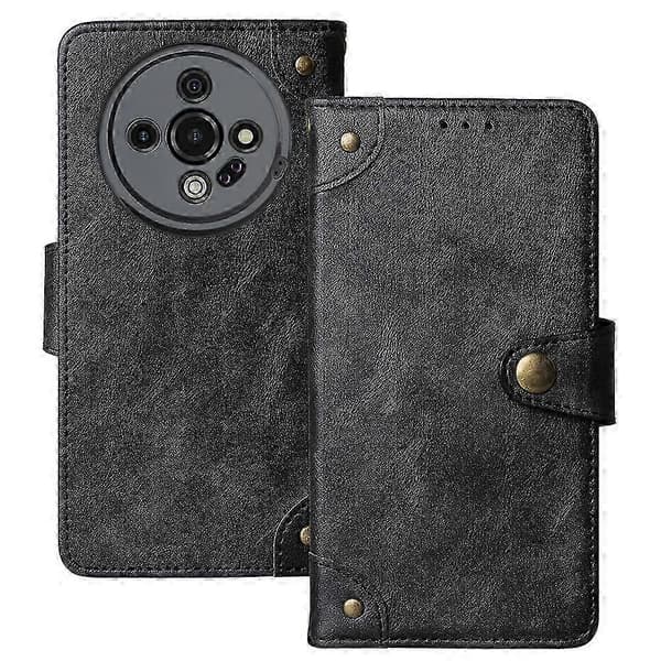Ulefone Armor X31 Pro 5G Telefonfodral PU Läder Flip Plånboksfodral med Stativ Black