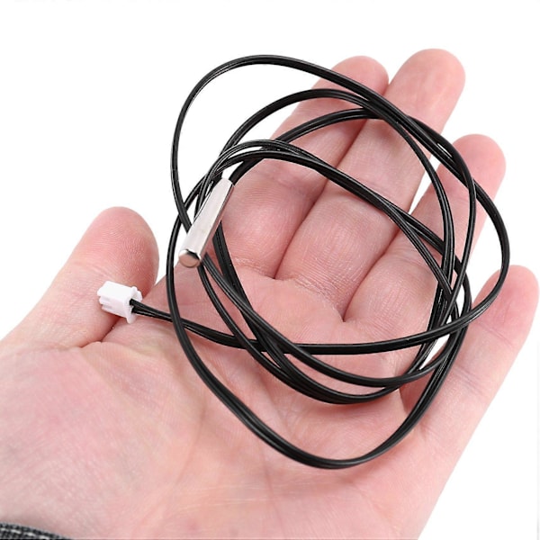 NTC 10K Ohm Vattentät Digital Termisk Temperatursensor Sond 1m BlackSilver