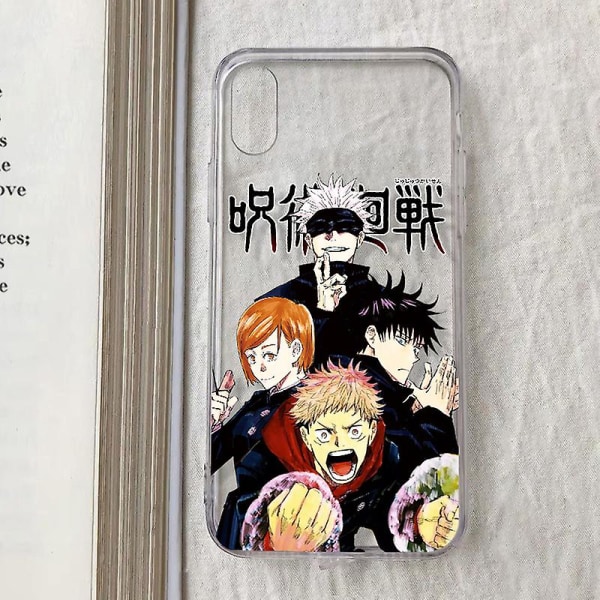 Anime Jujutsu Kaisen phone case för Iphone 12 11 Pro Max X Xr Xs Max 6 7 8 7plus Se 2020 Cover Gojo Phone Shell-7