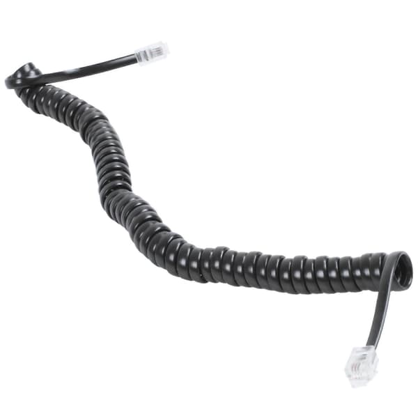 3 stk. 9,3 tommer sort RJ9 telefonmodem spiralkabel Black