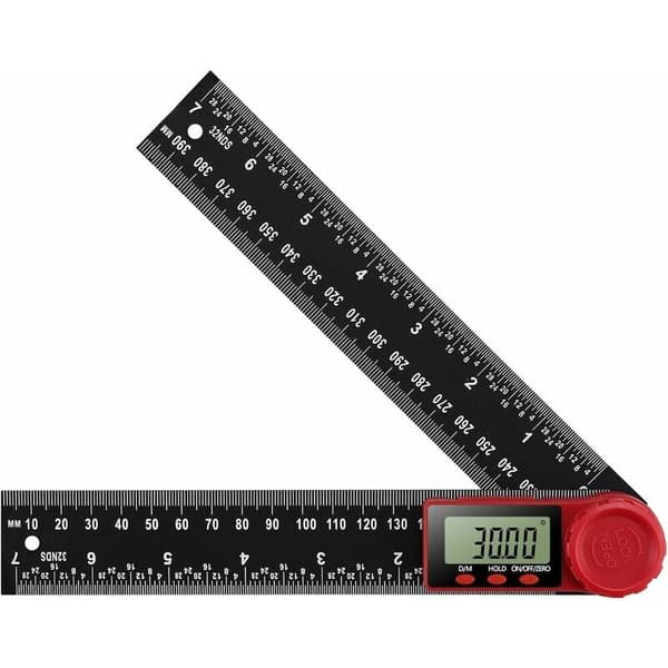 [KK]Measuring Tool (300 mm), Digital Angle Gauge, Protractor, Inclinometer, Electronic Goniometer, with Large LCD Screen