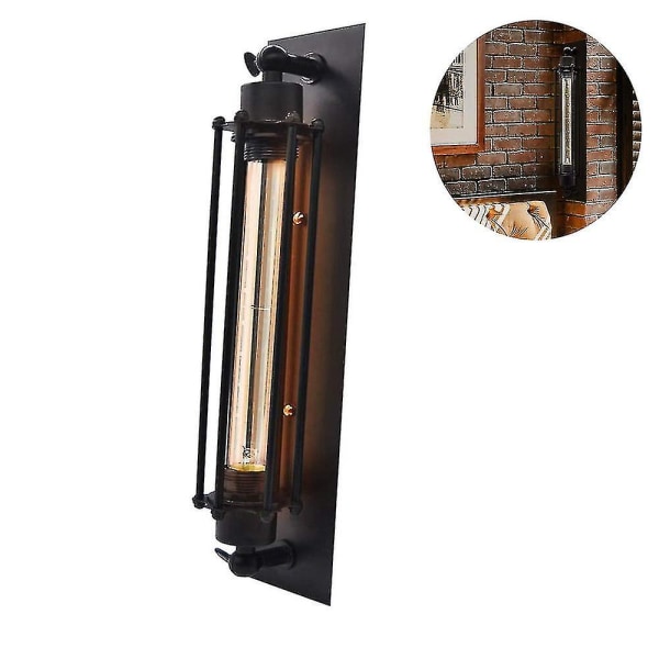 Vintage Vägglampa Industriell Tube Cage Loft Sconces Korridor Lampa