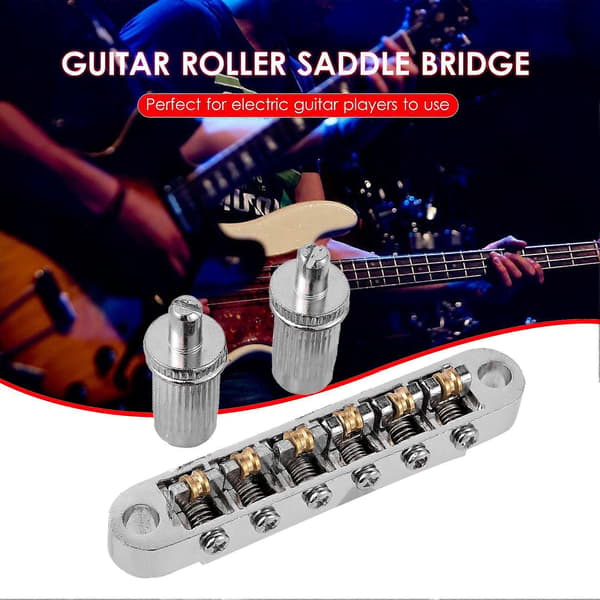 Gitarr Roller Saddle Bridge Gitarr Saddles Professionell Saddle Bridge för Gitarr