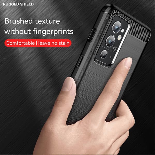 Fodral med borstad textur för OnePlus 9RT 5G Black