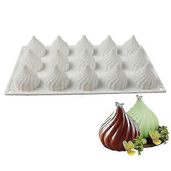 15-hulrums kegle hvirvelvind løg silikone kageform til chokolademousse budding dessert brød bageform dekorationsværktøjer