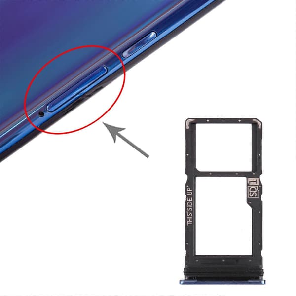 SIM-kortskuff + Micro SD-kortskuff for Motorola Moto G100 (blå) Blue