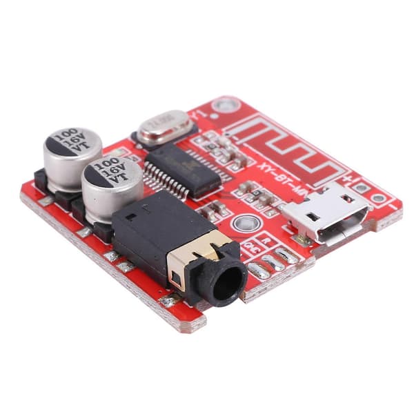 2X MP3 Bluetooth-dekoderkort Tapfri Bilhøyttaler Lydforsterker Modifisert Bluetooth 4.1 Krets Stereo Mottaker Red