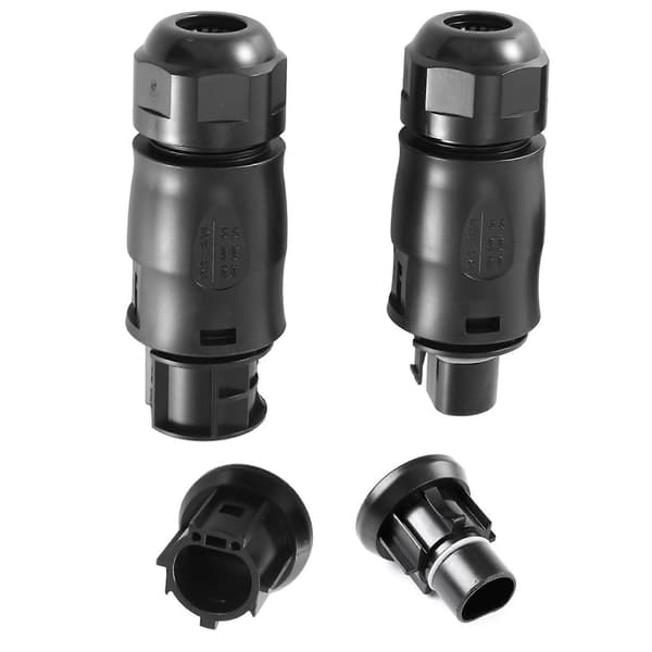 4 stk. Bc01 han + Bc01 hun + hanstik + hunstik han- og hun-solcelleforbindelser til Black