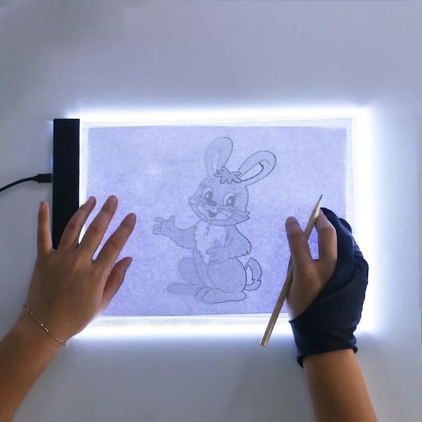 【jia】Light Pad A4 LED 3-Mode Dimmer Light Board Drawing Tablet Portable Diamond Painting Vit white