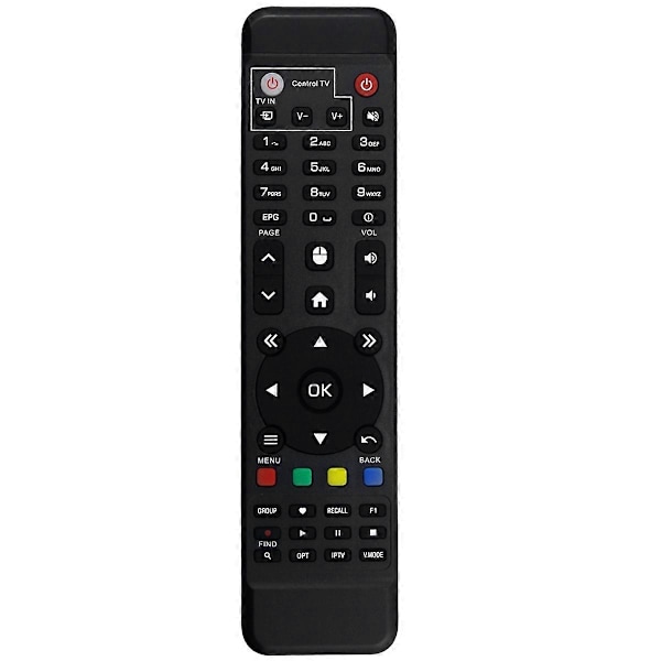 Ersättningsfjärrkontroll för Amiko A6N/A6N MAX Set Top Box Fjärrkontroll Black