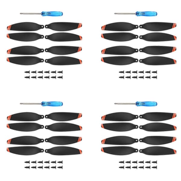 32 stk. 4726 propel til DJI Mini 2 dronepropeller bladvingedele G black  orange