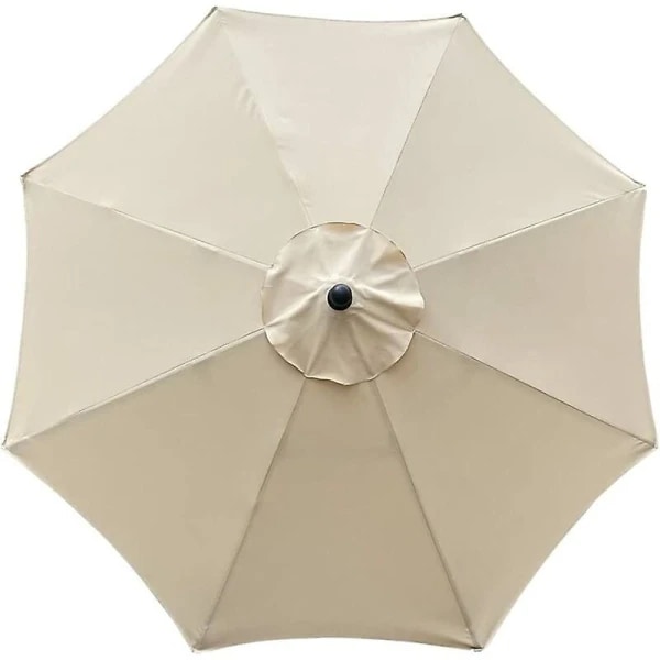 Parasolltrekk, 8 Ribber, 3M, Vannbestandig, UV-Bestandig, Erstatningsstoff, Beige Regntrekk Parasoll white