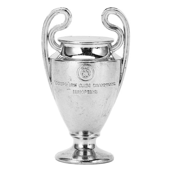 Miniatyr Champions League-trofé - Metallfotbollscup för heminredning och fans 4,5 cm