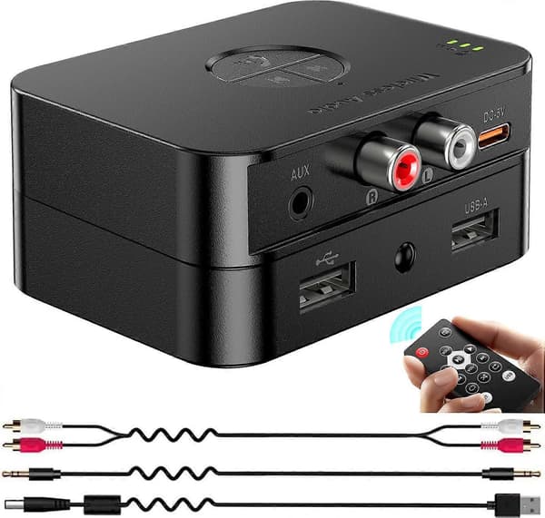 2025 Nyeste Bluetooth 5.4 Receiver til Hjemme Stereoanlæg, Bluetooth Audio Adapter til