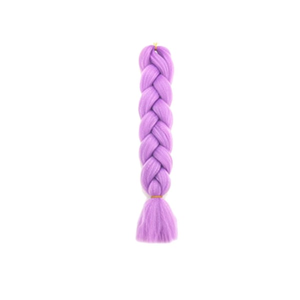 Fläta Hår 60 cm Hår Extensions Syntetisk Fiber Virka Fläta Dreadlocks Flerfärgad Light Purple