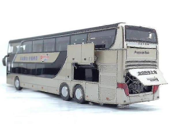 Bus Model 1:32 Høj Simulation Dobbelt Sightseeing Blinkende Legetøjsbil
