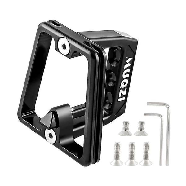 MUQZI til Brompton Front Carrier Taskeholder Blok 3-hullers Front Carrier Adapter Beslag til Brompton Dahon Foldecykel, Sort Black