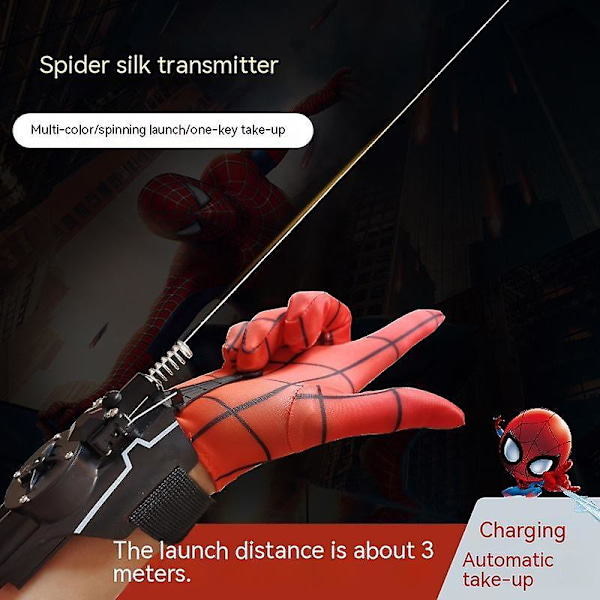 Spiderman Web Shooters Legetøj Spider Man Tutor Cosplay Peter Parker Tilbehør Rekvisitter Handsker Til Børn