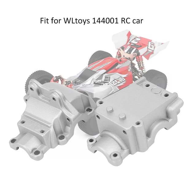 [KK] 【jia】Gearbox Upper Lower Cover Shell Fits Compatible with WLtoys 144001 Remote Control Car Model Silver