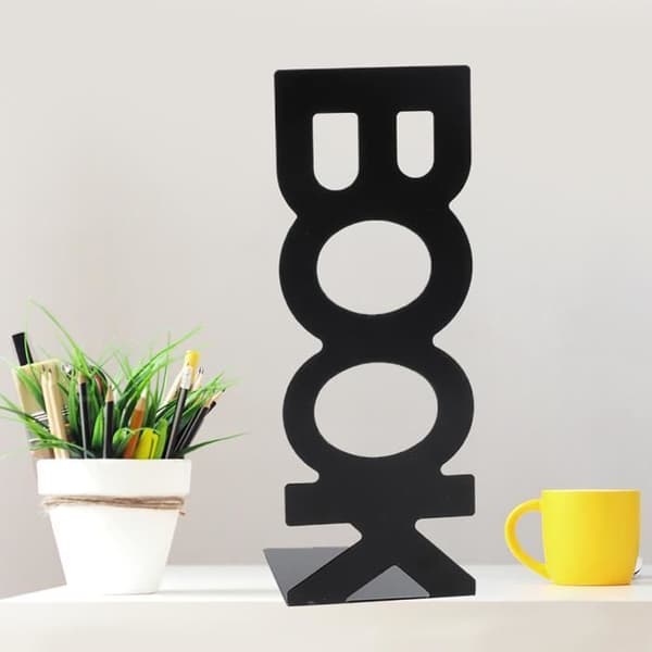 Bokstöd - VINGVO - Metall - Svart - Bokdesign - Robust konstruktion