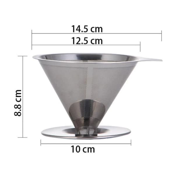 Kaffefilter - KZQ - Rustfrit stål - Vaskbart og genanvendeligt - Mesh design - Høj kvalitet