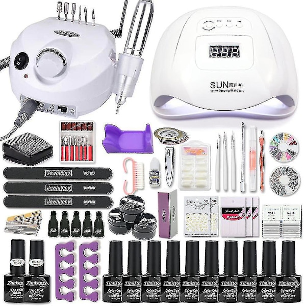 Nail Art Set 120/80/54w Uv Led Lamp Gel Nail Polish Set Electric Nail Drill Nail Art Set-