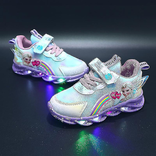 Børne LED Lysende Sko Sneakers Blinkende Børn Piger Lysende Træningssko Størrelse 25