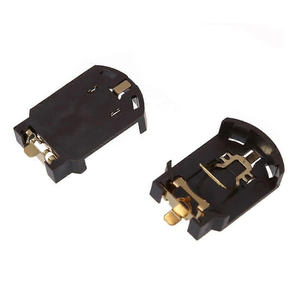 6 STK Brun Plasthus CR2032 Knappcellebatteriholder