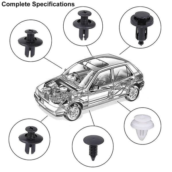 [KK]100 pcs Rivet Clips Plastic Universal Plastic Fender Clips Car Bu
