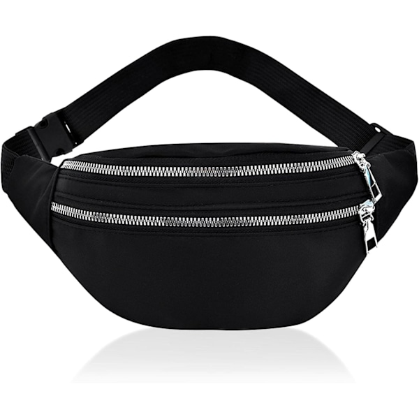 Stilig vanntett midjepakke Sports Travel - Svart