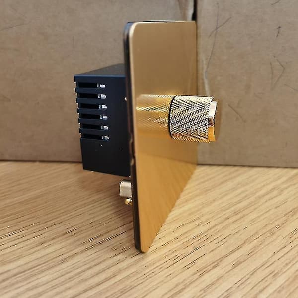 Dimmer LED lysdimmer 86x86mm børstet messingbryter for hjemme-LED gløde- halogenpærer dimbar
