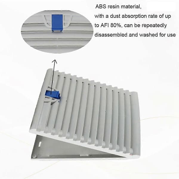 803 Luftventilasjonssystem ABS Skapventilasjon Filter Hvit Uten Viftefilterpanel White