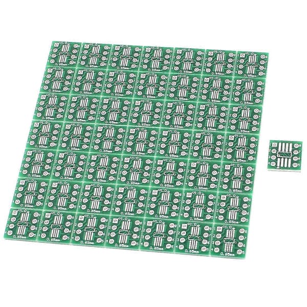 50 stk. SO8 SOP8 SSOP8 TSSOP8 SMD til DIP8-adapter 0,65/1,27 mm PCB-kort