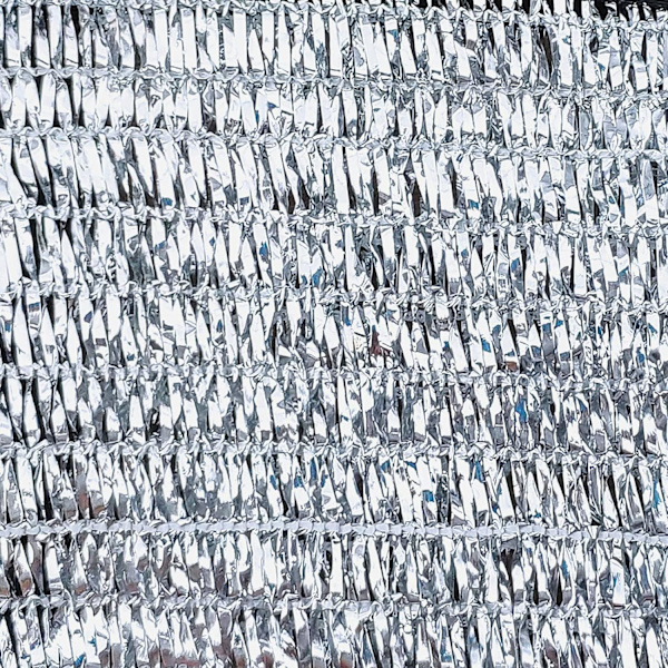 70% Reflekterende Aluminet Skyggeklæde Net med Øjer, Solskygge Stof Beskyttende Dækning - 10ft x 12ft