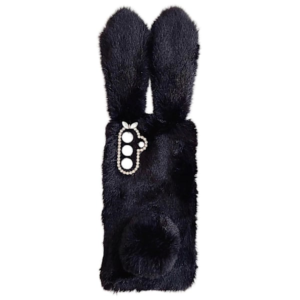 Fodral till Samsung Galaxy A56 5G Kaninöron Fluffigt Mjukt TPU Skyddande Telefonskal - Multicolor Black