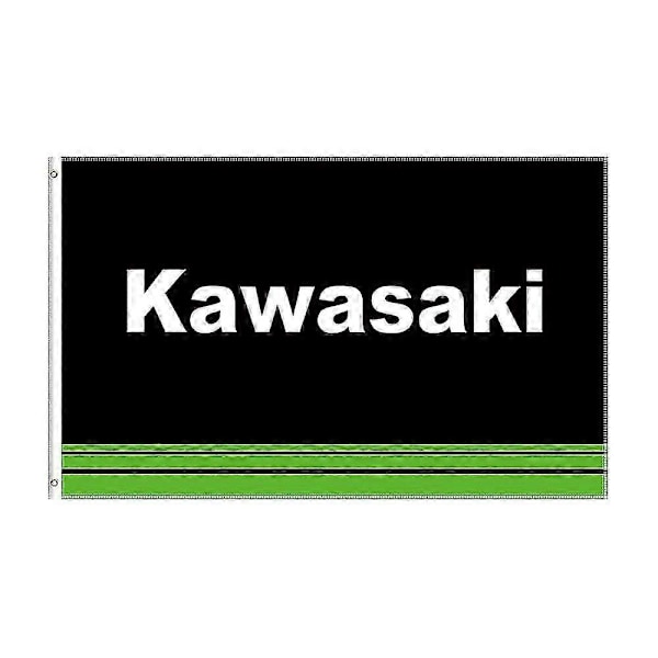 3x5 jalkaa Kawasaki lippu polyesteri painettu moottoripyöräilybanneri yhteensopiva sisustuksen kanssa A-434 120x180cm