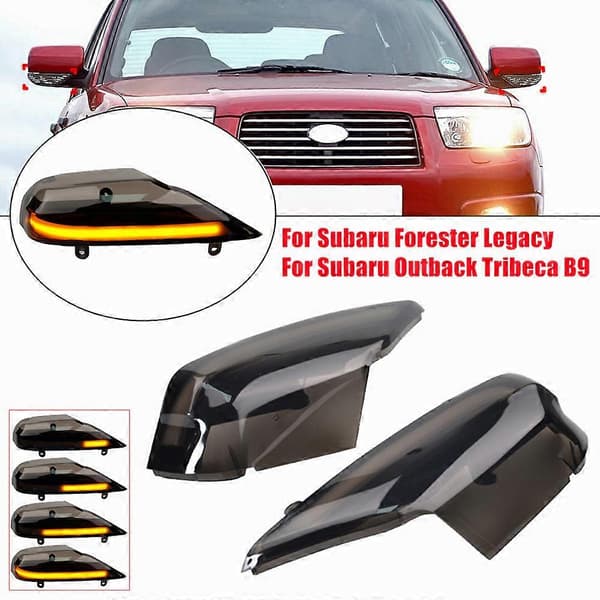 2 STK Til Subaru Forester Legacy Outback 2003-2006 2007 2008 LED Dynamiske Blinklys Bakspejlslampe Biltilbehør