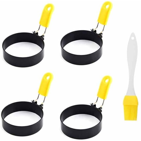 Non-stick eggeringer - Sett med 4 - Diameter 7,7 cm - Non-stick belegg