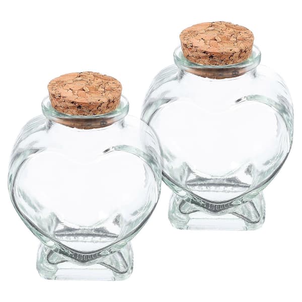 2 st glasburkar 50 ml önskeflaskor multifunktionella glasflaskor med korkar