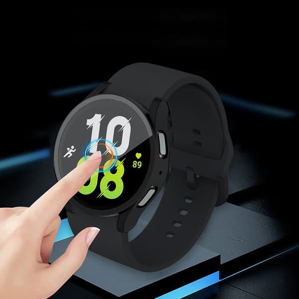 [KK] Protective Case for Samsung Watch 7 with Built-in Screen Protector Silver 44mm Silver Silver 44mm